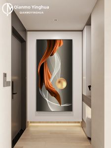 Modern Luxury Vertical Pearl Ribbon Decorative Painting