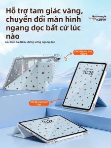 YOUSIDUN | Ốp bảo vệ ipad ipadair8 Ốp bảo vệ máy tính bảng Apple Ốp máy tính bảng iPad11 thế hệ thứ 9 pro13 inch mini6 có khe cắm bút 10 màu xanh air7 trong suốt 4 ốp acrylic 5