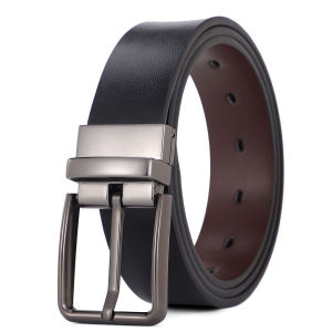Leather Belt Men - Genuine Leather Belt - Formal Belt Men - Belt for Business Pant for Men - Reversible Leather Belt - Black Leather Belt