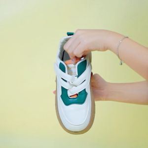 SEPATU SNEAKERS WANITA COCOK DIPAKAI OOTD KASUAL HANGOUT BAHAN PU IMPORT K8610