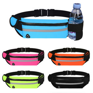 เข็มขัดวิ่งเอวกระเป๋าผู้ถือขวดน้ํากีฬา Fanny Pack ผู้หญิงผู้ชาย Hydration ผู้ถือโทรศัพท์กระเป๋า