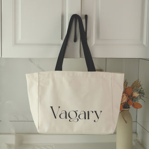 Large Capacity Canvas Tote Bag Womens Commuter Zipper Closure Letter Pattern Urban Simple Style Soft Shoulder Bag for Casual Use