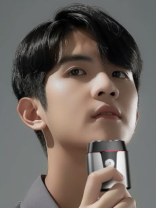 Portable Mini Electric Shaver for Men Rechargeable Travel Shaver No Black Points Left Dual Blade Head Stainless Steel Blade