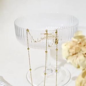 Gelang Kalung Titanium Model Bunga Mute untuk Wanita
