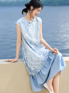 MOHANYIMEI | Textured Breathable Flowy Long Dress