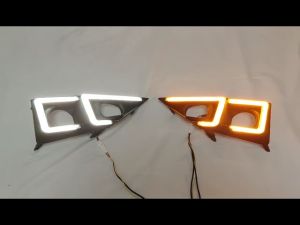 SNCN 2PCS 12V Car LED Daytime Running Headlamps For Isuzu D-Max Pick-up Truck 2020 2021 Dynamic Daylights Yellow Signal Car DRL Foglamp