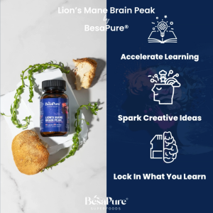 Lions Mane Brain Peak Natures Genius Blend [ Learning. Creativity. Neuron Support ]