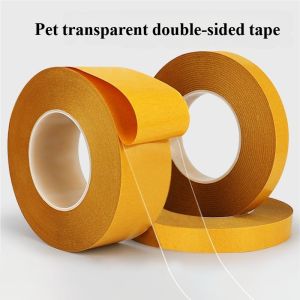 PET Double Sided Super Sticky Adhesive Tape Heat Resistant 0.05mm Thick Transparent PET Strong Double-sided Tape