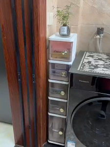 Multi Functional Slim Plastic Drawer Bathroom Kitchen Storage Cabinet Withe Wheel Movable Plastic Storage Cabinet Organizer Gap Plastic Cabinet