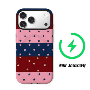 Color Star Stripe Phone Case for iPhone 18 17 16 15 14 13 12 11 Air Pro Max Plus Double-layer Cover