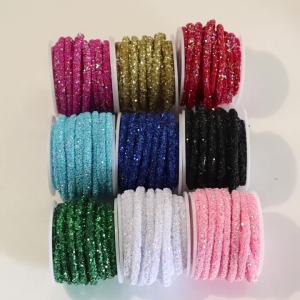 6mm 5yards Rhinestones Sequins Trimmings Glue-On Soft Tube Cord Rope Strings Dor DIY Garment Shoes Party Wedding Decoration