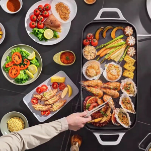 Supor | Multipurpose No-Stick Electric Griddle Indoor Lightweight Smoke
