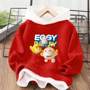 Kids Egg Puff Party Sweatshirt Boy Girl Spring & Fall New Arrival Kids Long Sleeves Clothes Fake Two-Piece Hooded Hoodie