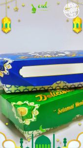 Lunch Box Paper Islamic - Lebaran - Idul Fitri | (M) Medium (50 pcs)