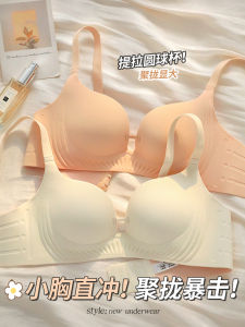 Seamless One-Piece Bra Womens Small Chest Gathered Look Big Anti-Sagging New 2024 Cardibella Bra Style Simple Design