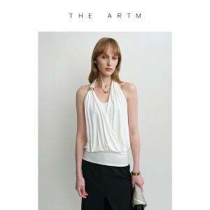 Detachable Metal Button Double V-Neck Slim Fit Backless Vest