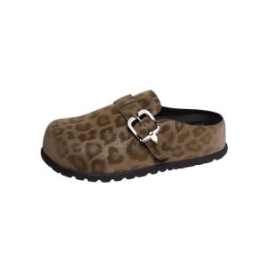 Josiny | Leopard Print Women’s Slip-on Shoe with Cork Sole and Increased Height