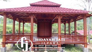 Gazebo kayu musholla saung taman - Rumah kebun kayu