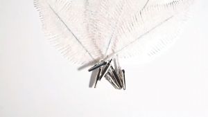 6Pcs in 1 Aksesoris Christmas Pohon Tree Dekorasi Bulu Palsu Fake Feather Free Jepitan Klip On Gliter Glittery Ornamen BULU