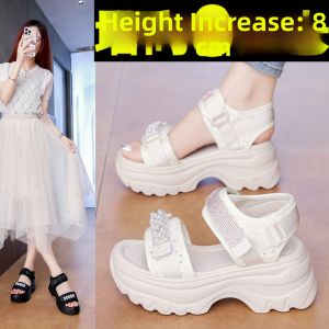 DINGMUYI | Heel Height Increase Fashion Sandals 8CM