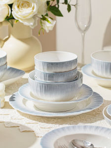 JINGDITAOCI | Bộ Dụng Cụ Ăn Trang Trí Màu Underglaze