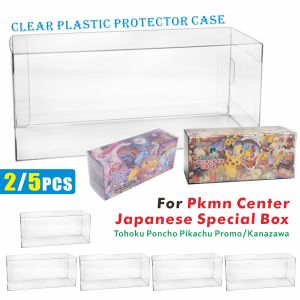2/5PCS Clear Plastic Protector Case For Pkmn Center Japanese Special Box(For Tohoku Poncho Pikachu Promo/Kanazawa)