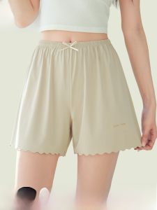 MiiOW | Quần an toàn Ice Silk mùa hè cho nữ Quần ngủ rộng rãi mỏng thoải mái không để lại dấu vết quần đùi cạp cao mặc ở nhà mặc ngoài trời
