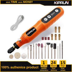 KIPRUN สว่านไฟฟ้าไร้สายขนาดเล็กไขควงไฟฟ้า5สปีด3.7โวลต์สว่านเจียรชุดอุปกรณ์เจียรปากกาแกะสลักไร้สายสำหรับเครื่องประดับแก้วไม้ตัดขัด