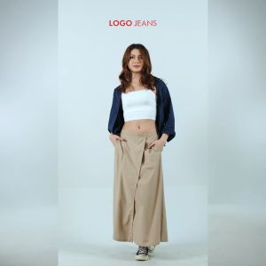 Logo Jeans Rok Panjang Shaquita Khaki 53055L8KH