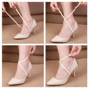 High Heels Crossed Laces Anti Slip Neck Long Loop Knot Shoe Ties High Quality Durable Fashionable Footwear Accessories