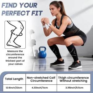 1Pair Calf Compression Sleeves Running Cycling Leg Compression Sleeve Men Women Elastic Marathon Jumping Gym Fitness Calf Brace