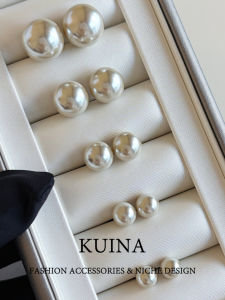 kuina | 999 Sterling Silver Sea Pearl Light Luxury Ear Studs