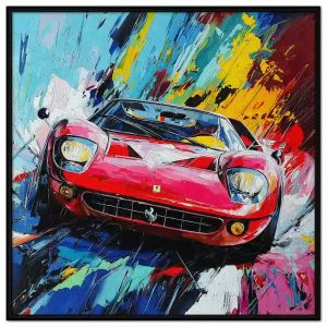 Tranh sơn dầu xe ôto siêu xe. Tranh treo tường dán tường sơn dầu canvas trang trí. CGI-1826