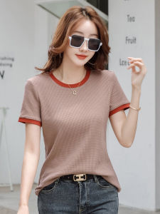 Stylish Short Sleeve Womens T-shirt Half Shoulder Loose Fit Summer New Fashion Beautiful Base Shirt Casual Body Shirt