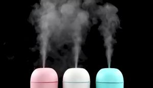 LinJn Air Humidifier LED Ambient Light Spray Humidifier Aromatpy Essential Oil Diffuser USB Rechargeable Air Purifier