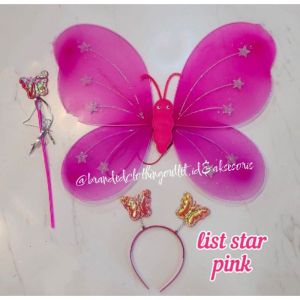 SAYAP PERI 1 SET LED / MAINAN ANAK / SAYAP KUPU-KUPU / SAYAP MALAIKAT - 1PCS