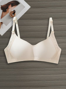 Sports Bra No Steel Ring Thin Cotton Cup Development Period Big Chest Looks Small High School Student Gatinoni Underwear