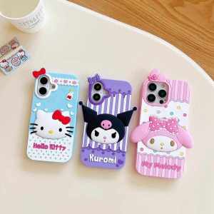 💯【Phone Case】+FREE Shipping 💯 Sanrio Hello Kitty kuromi my melody doll Phone Case For iPhone 16 15 14 13 12 Pro Max 16 15 14 Plus 11 Case Cute Cartoon Soft Cover
