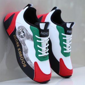 Mens Running Shoes Sporty Casual Dad Trendy Flat Bottom High Top Leisure Shoes Spring Season Low Heel round Toe Rubber Sole