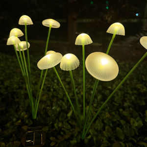 Others | 6 LED Silicone Mushroom Solar Powered Outdoor Lights Lawn Lamp Garden Tree Ground Plug Light Landscape Light 212