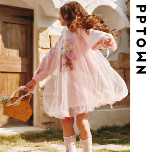 PPTOWN | Spring Girls Dress Childrens Clothing Medium Large Size Princess Style Bud Skirt