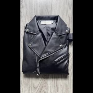 Áo Khoác Da Nam Slim Fit 2023 Thời Trang Cổ Đứng PU Chống Gió Xe Máy Có Dây Kéo Giả Da Phong Cách Punk Áo Khoác