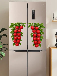 Apple Decal Fridge Magnet Waterproof Self Adhesive Sticker Double Door Fridge Special Cross Opening Fridge Decal Home Decor