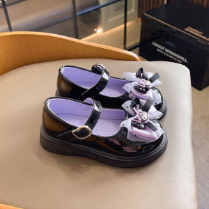 รองเท้าเด็กผู้หญิง รองเท้า Mary Janes ทรงหัวมน ด้านหน้าเป็นรูปผีเสื้อ รองเท้าหนังนิ่ม ทรงหัวมน สำหรับเด็กผู้หญิง รองเท้าเจ้าหญิง