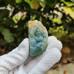🌱🔥🪨💧🌀 Five-Element Blessings | Natural Type A Jadeite Zen Display (Sku: hand15)