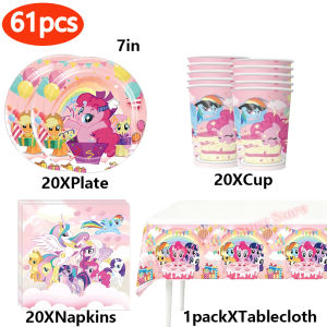 Hasbro | My Little Pony Tablecloth Decorations Girls Birthday Tableware Table Cover Set for Baby Shower Christmas Party Favors Kids Gifts