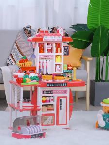 <105> Merentas Sempadan Penyembur 95cm Set Mainan Dapur Guojiajia Kanak-Kanak Perempuan Memasak Bayi Budak Lelaki Simulasi Peralatan Dapur