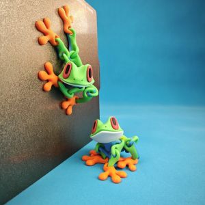 3D Printed Magnetic Frog Fridge Magnet Night Light Dragon Toy Jointed Movable Decorations Popular Black Tech 2025 Household Simulation Doll