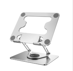 Laptop Notebook Stand Holder Adjustable Laptop Stand Strong Ergonomic 360 Rotating Base Aluminum Sturdy Dual Rotation Axis   Portable Laptop Riser Compatible with MacBook Air Pro HP Dell XPS Lenovo All Laptops 10-17"