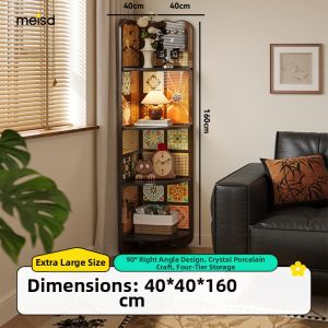 MEISD | Retro Style Corner Shelf Cabinet